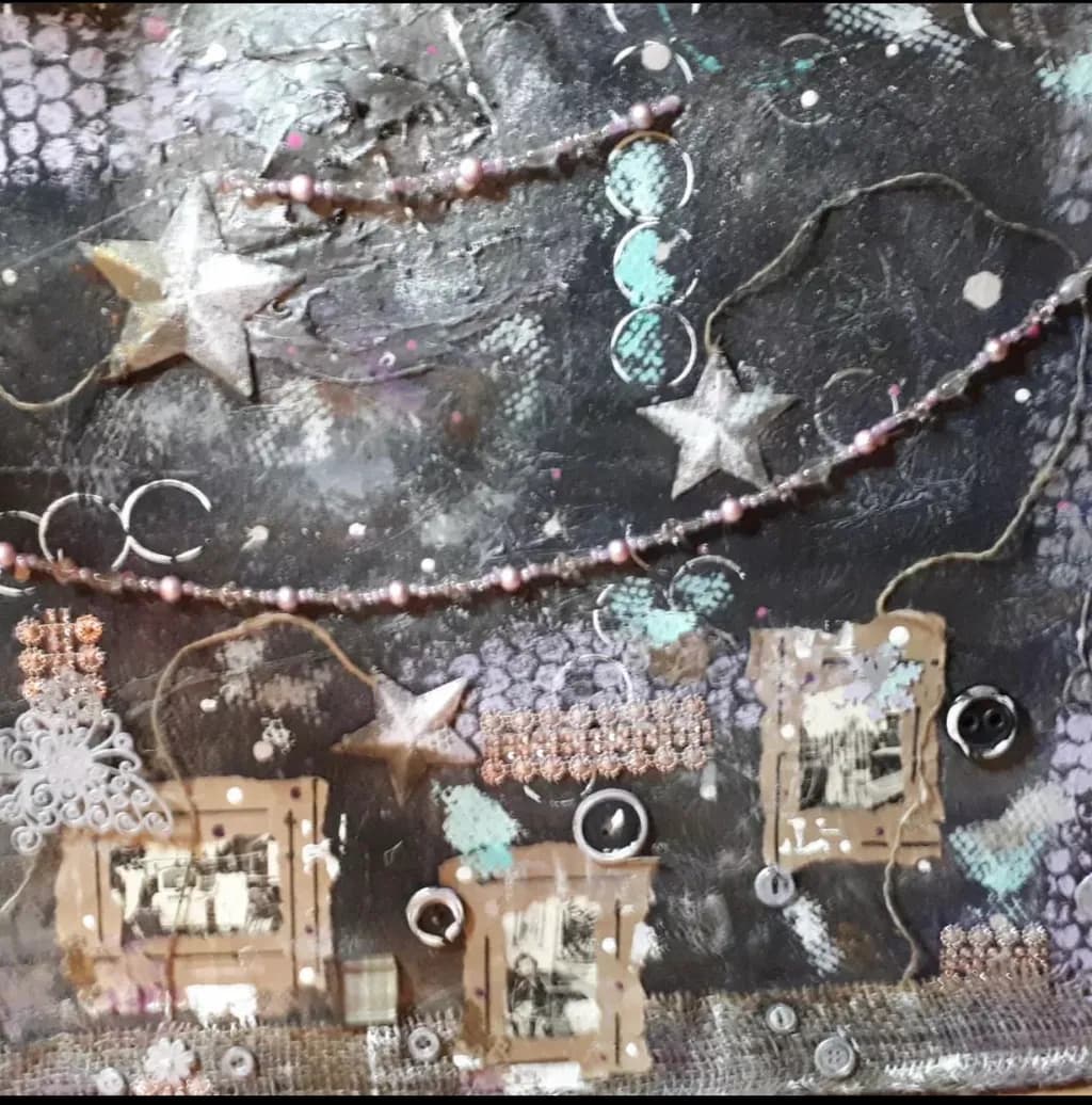 Mixed Media Star Collage