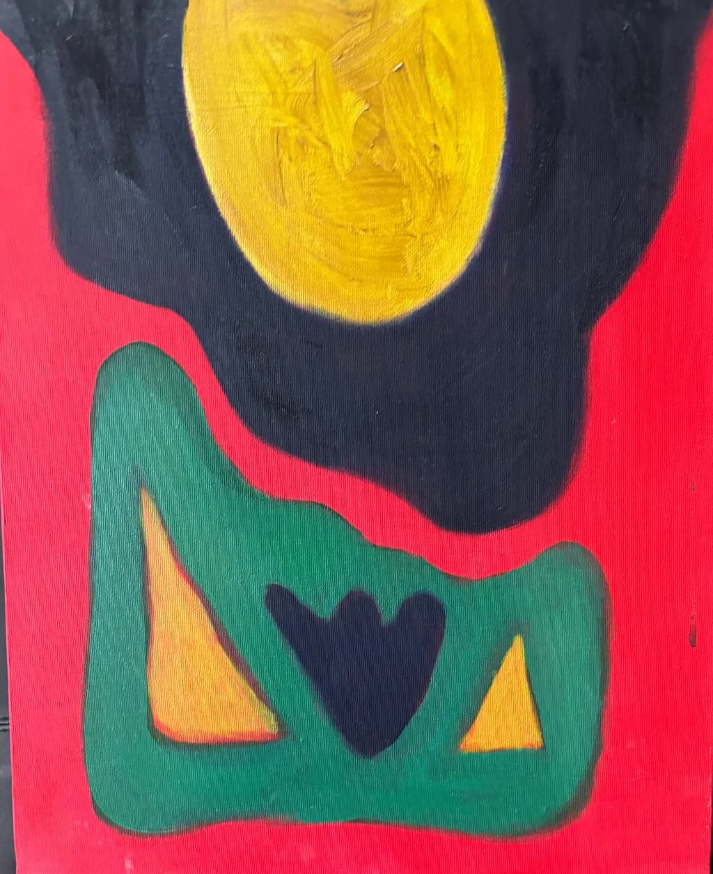 Geometric Gold and Crimson