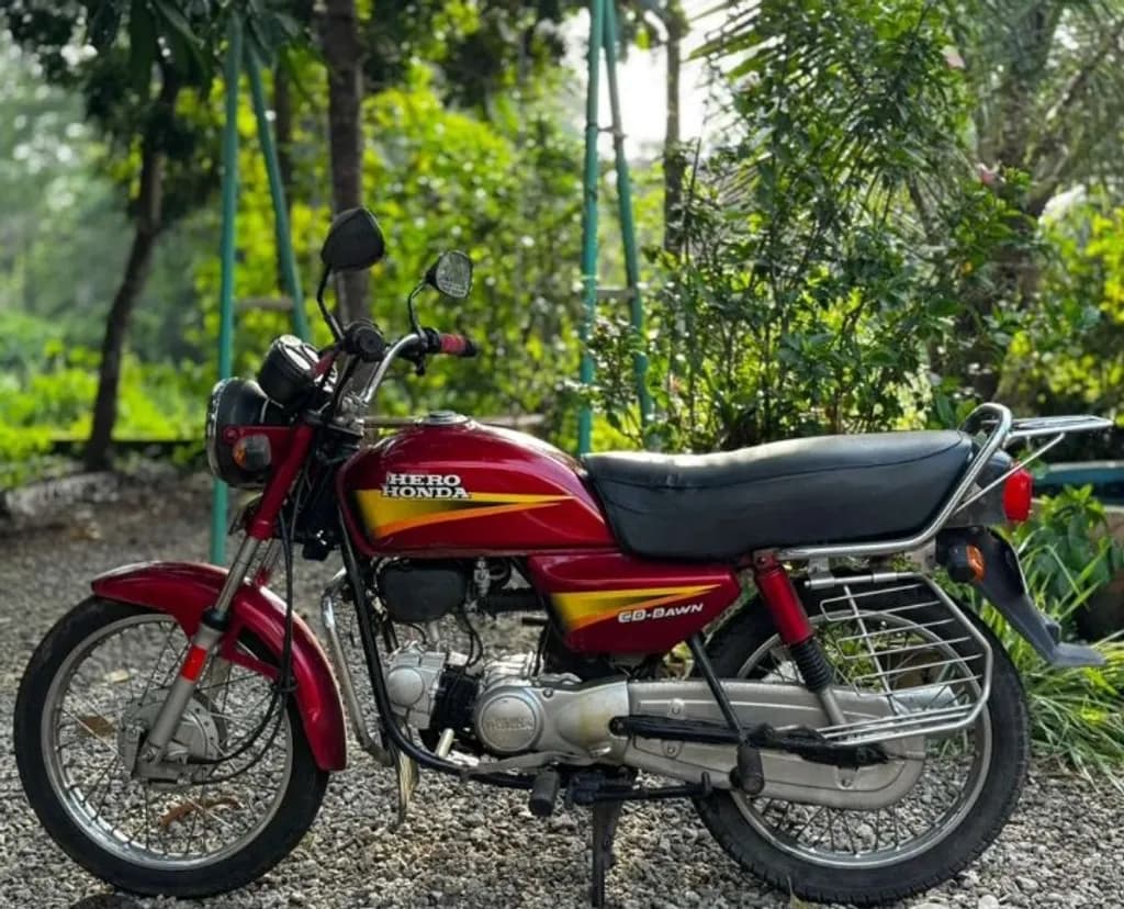 Crimson Honda Motorcycle