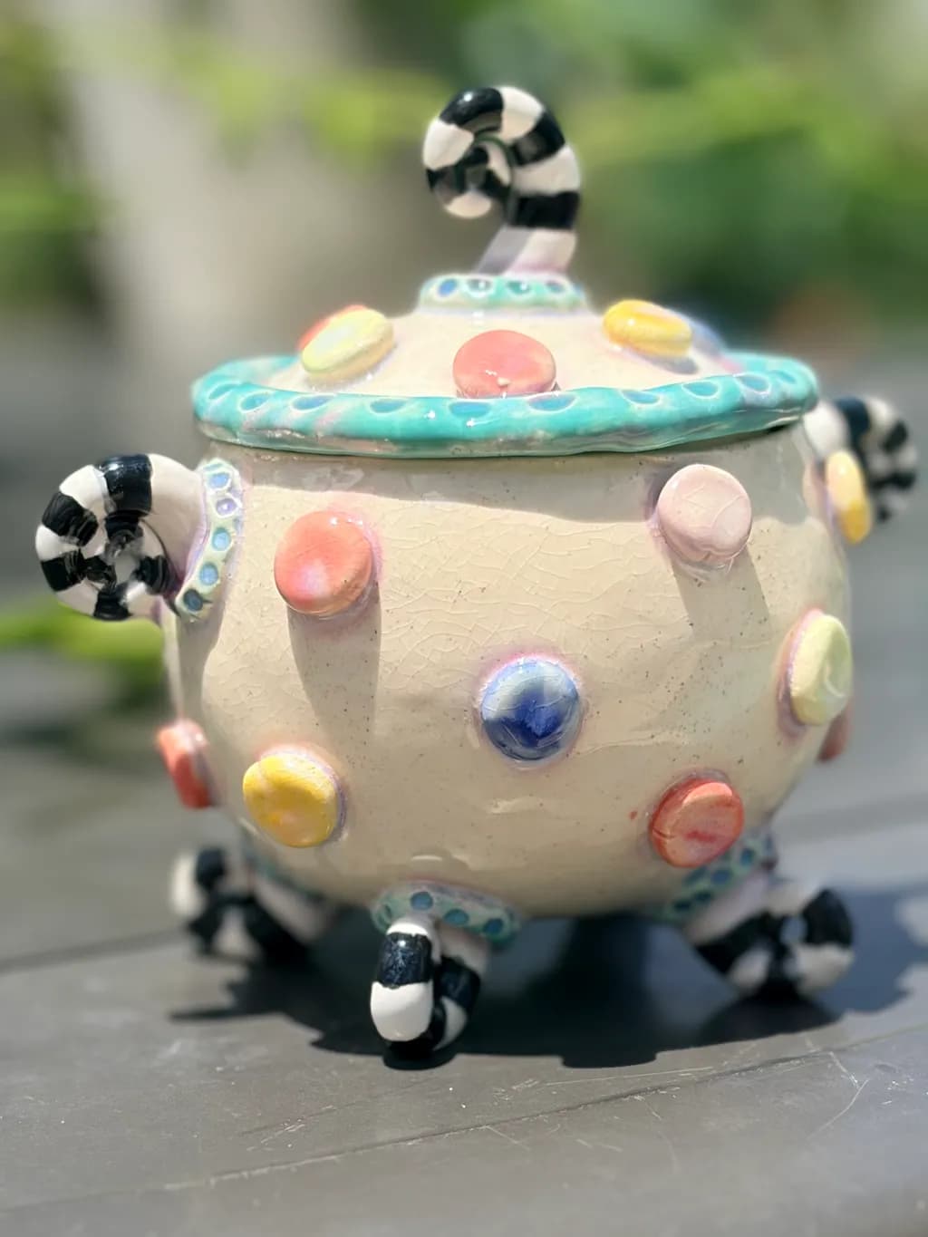 Pastel Dot Ceramic Vessel