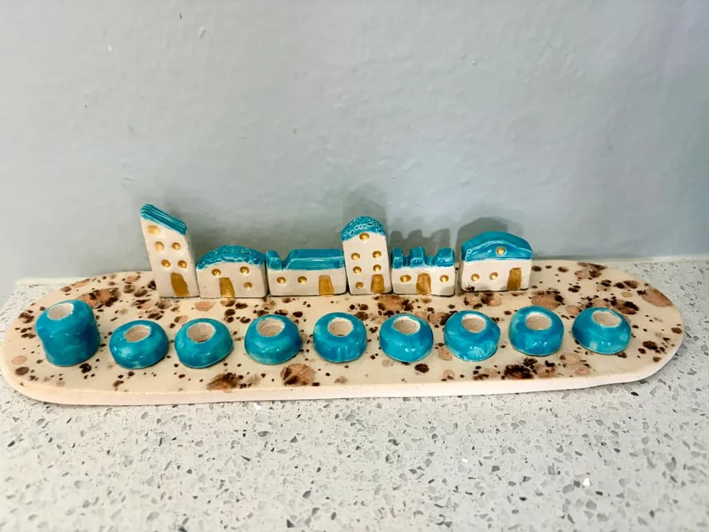 Turquoise Village Menorah