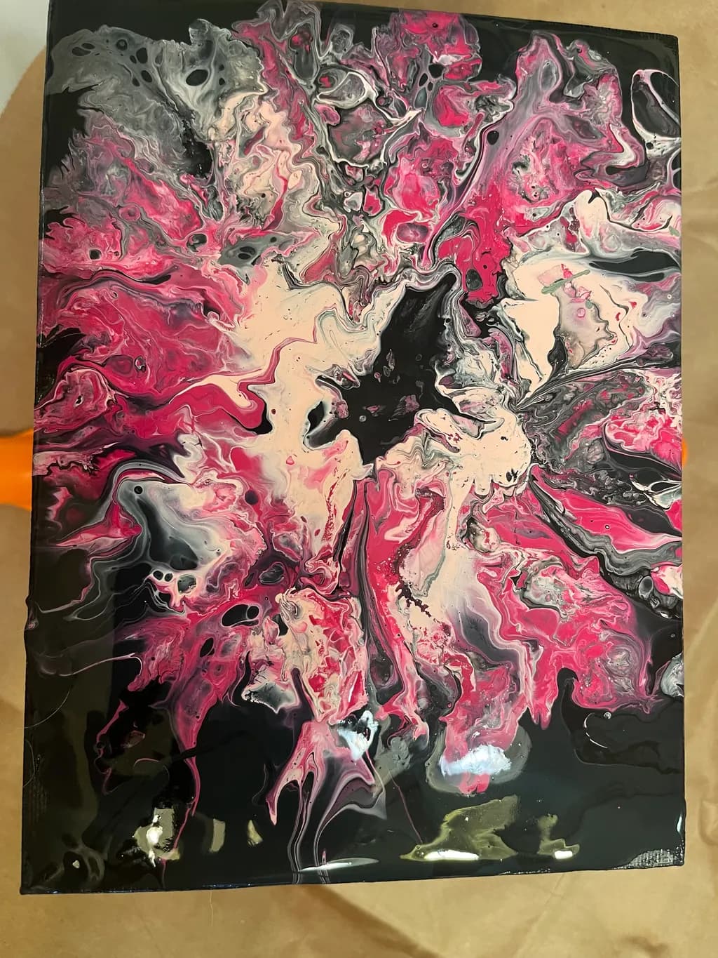 Crimson Marble Flow