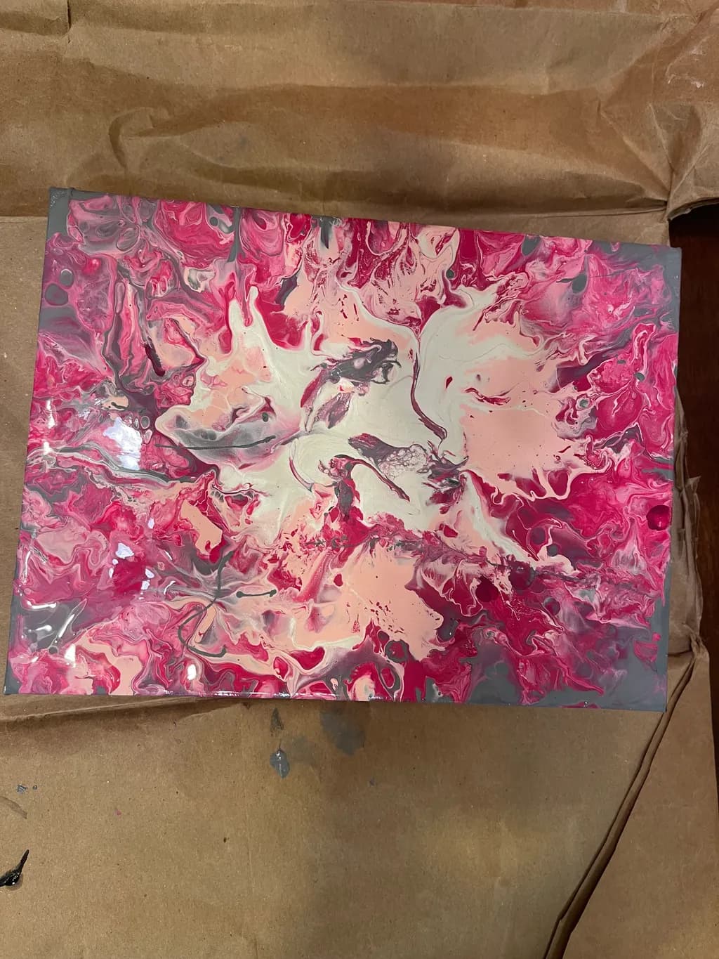 Crimson Marble Bloom