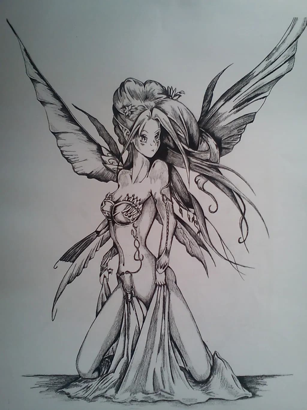 Winged Fairy in Flight