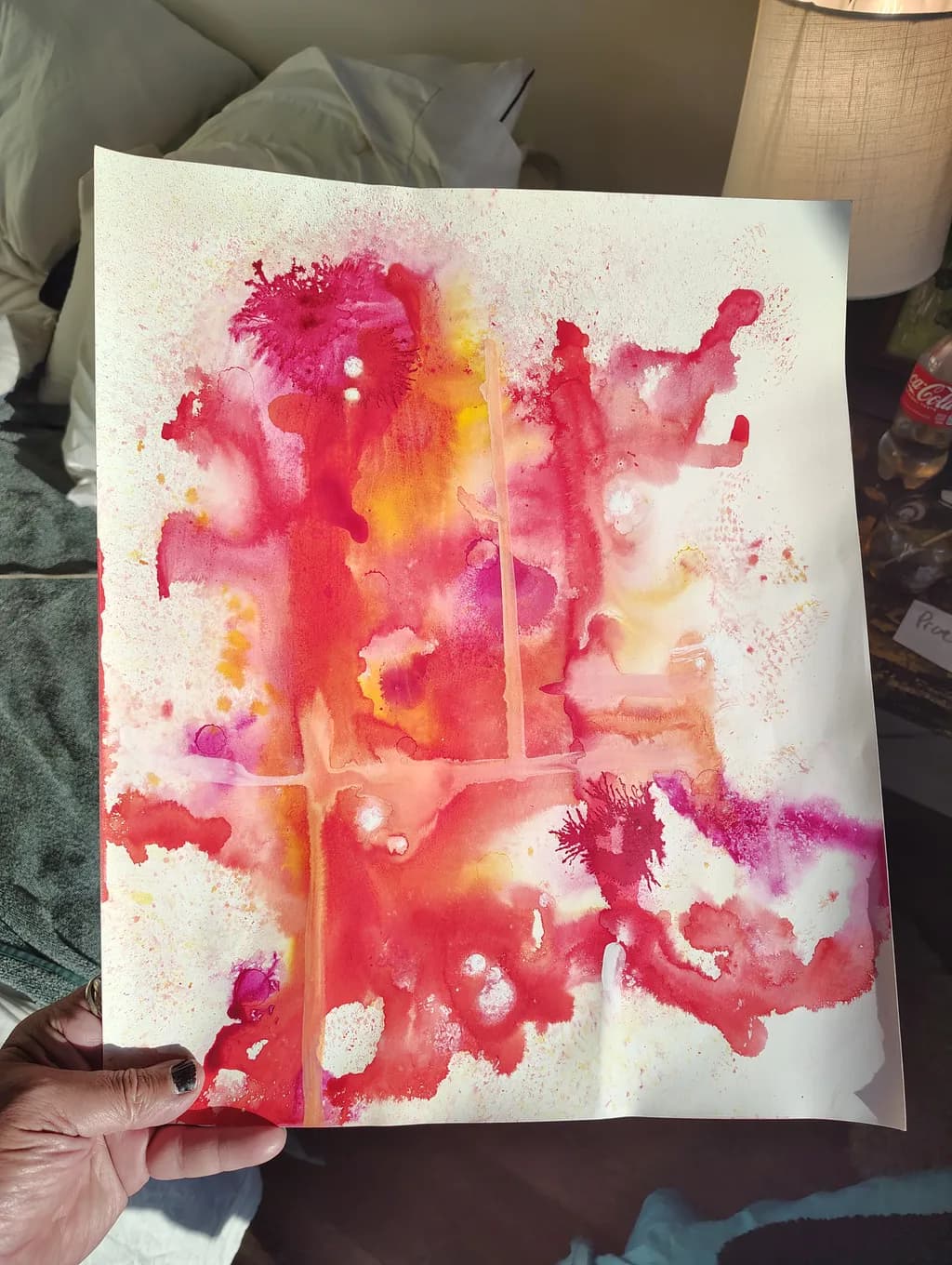 Crimson Bloom Abstract
