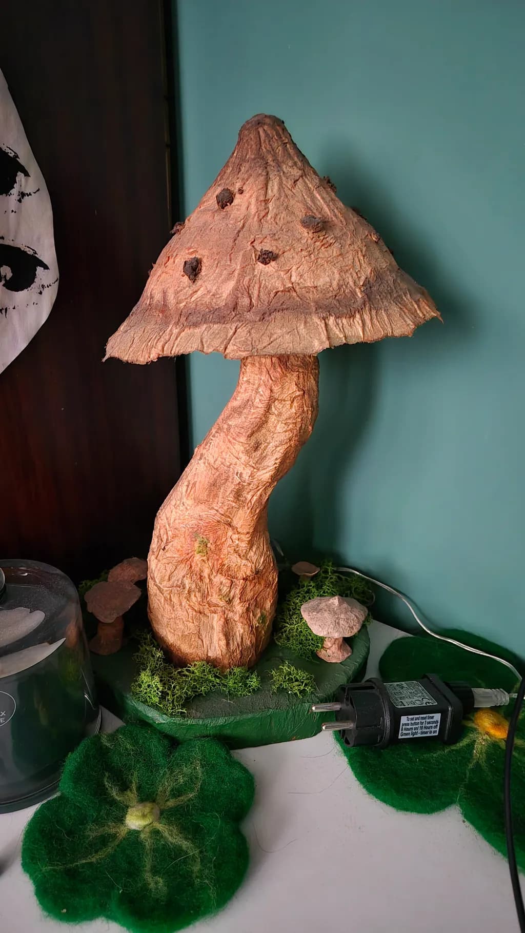 Sculpted Woodland Mushroom