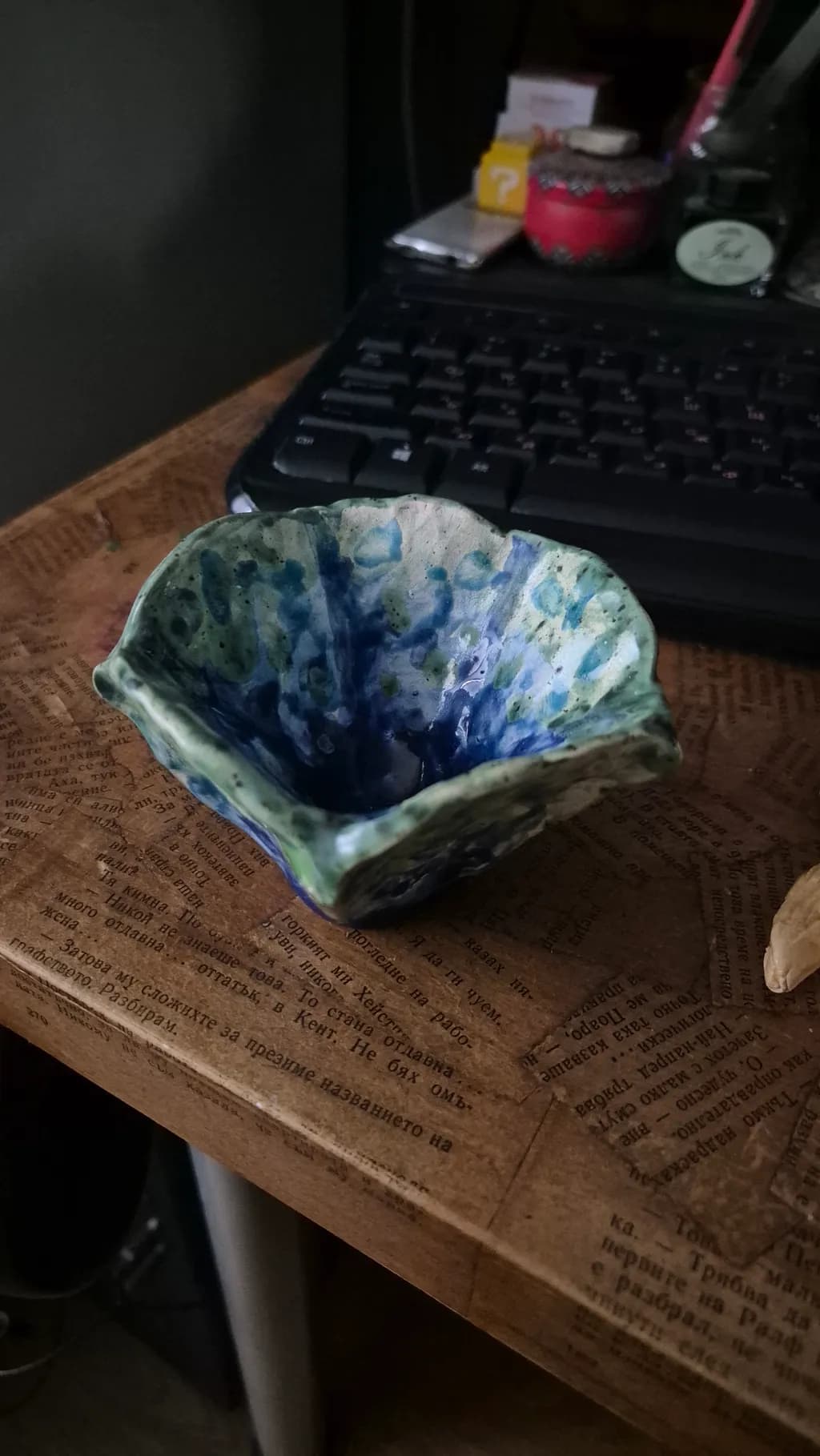 Blue Green Ceramic Bowl