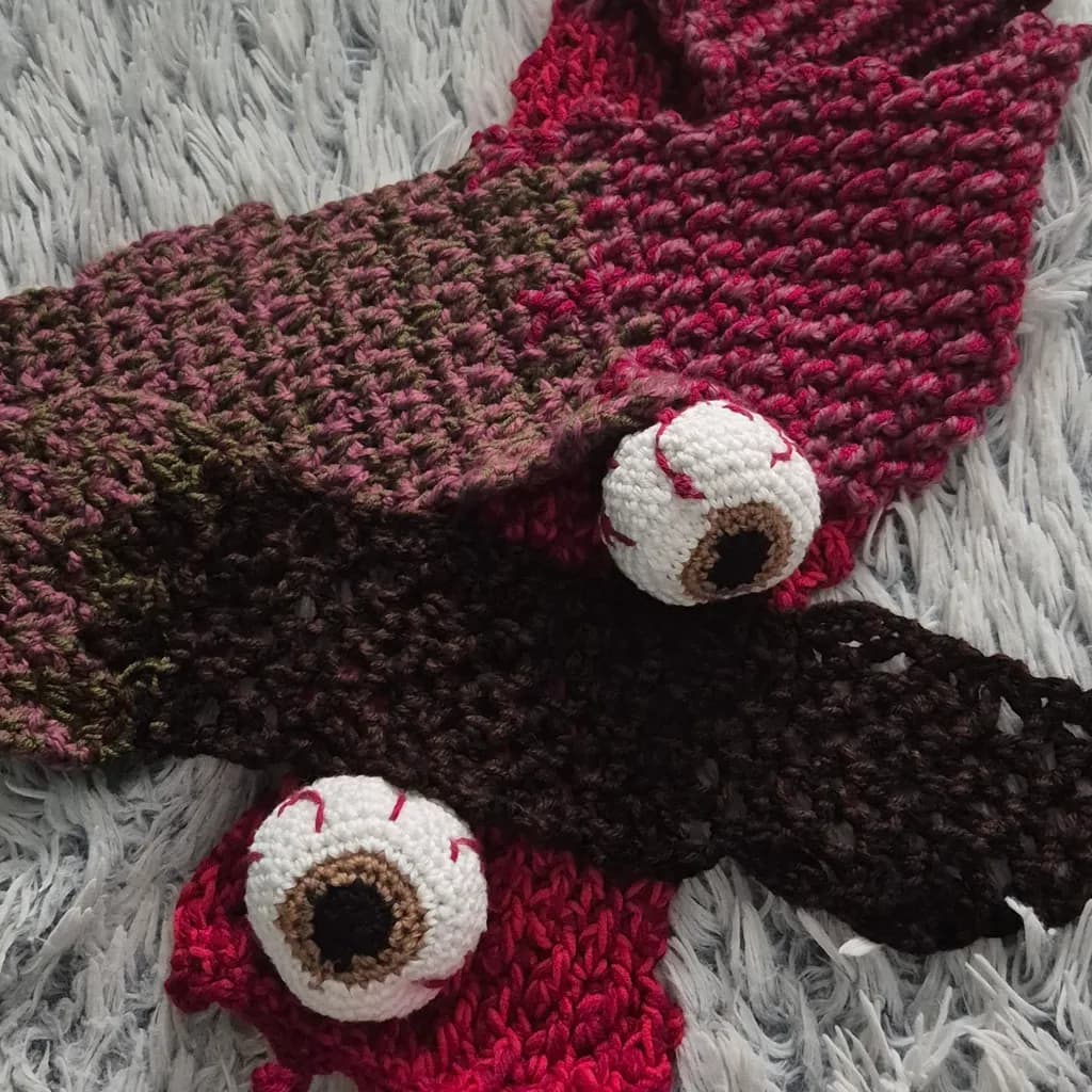 Crocheted Eyeball Monster