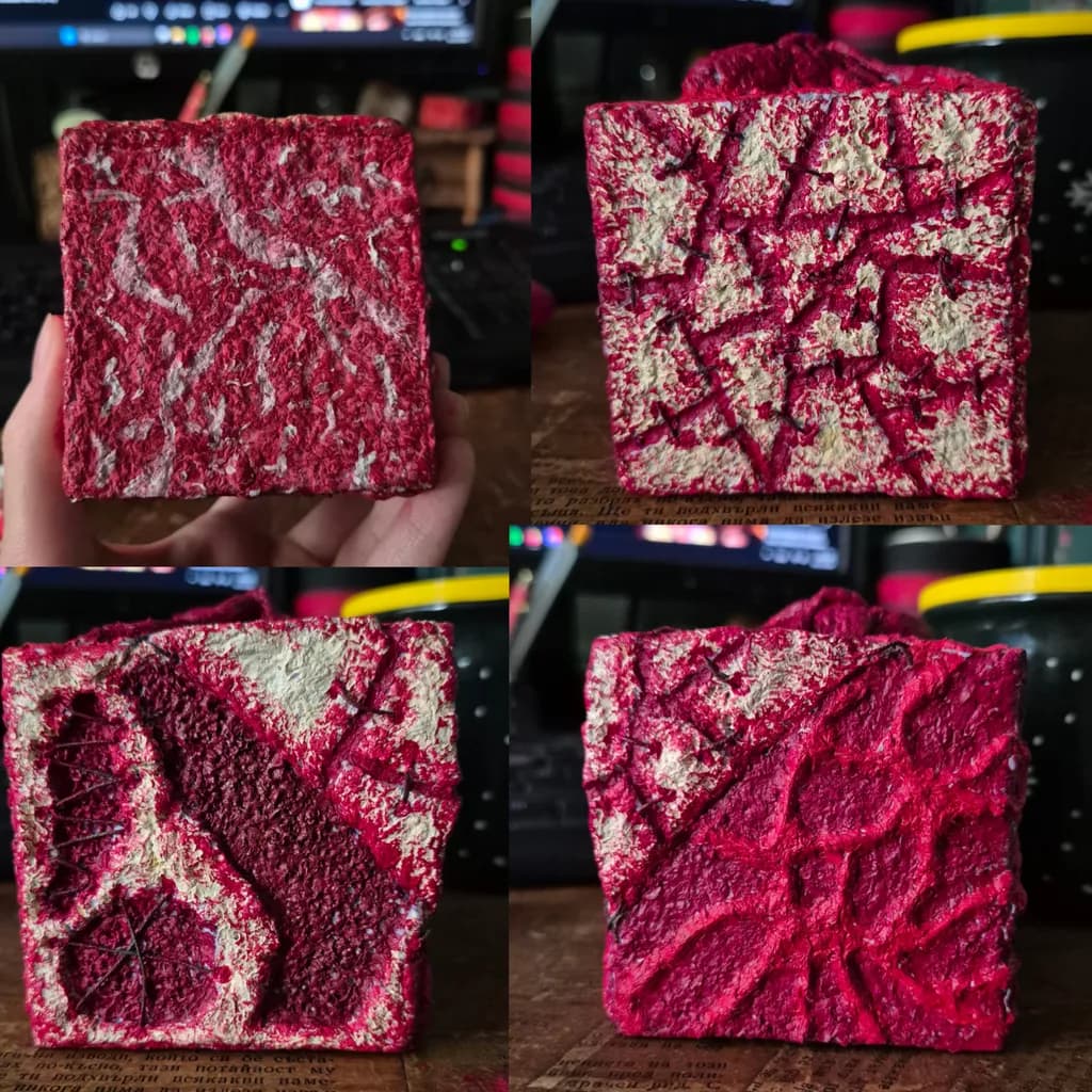 Crimson Textured Relief