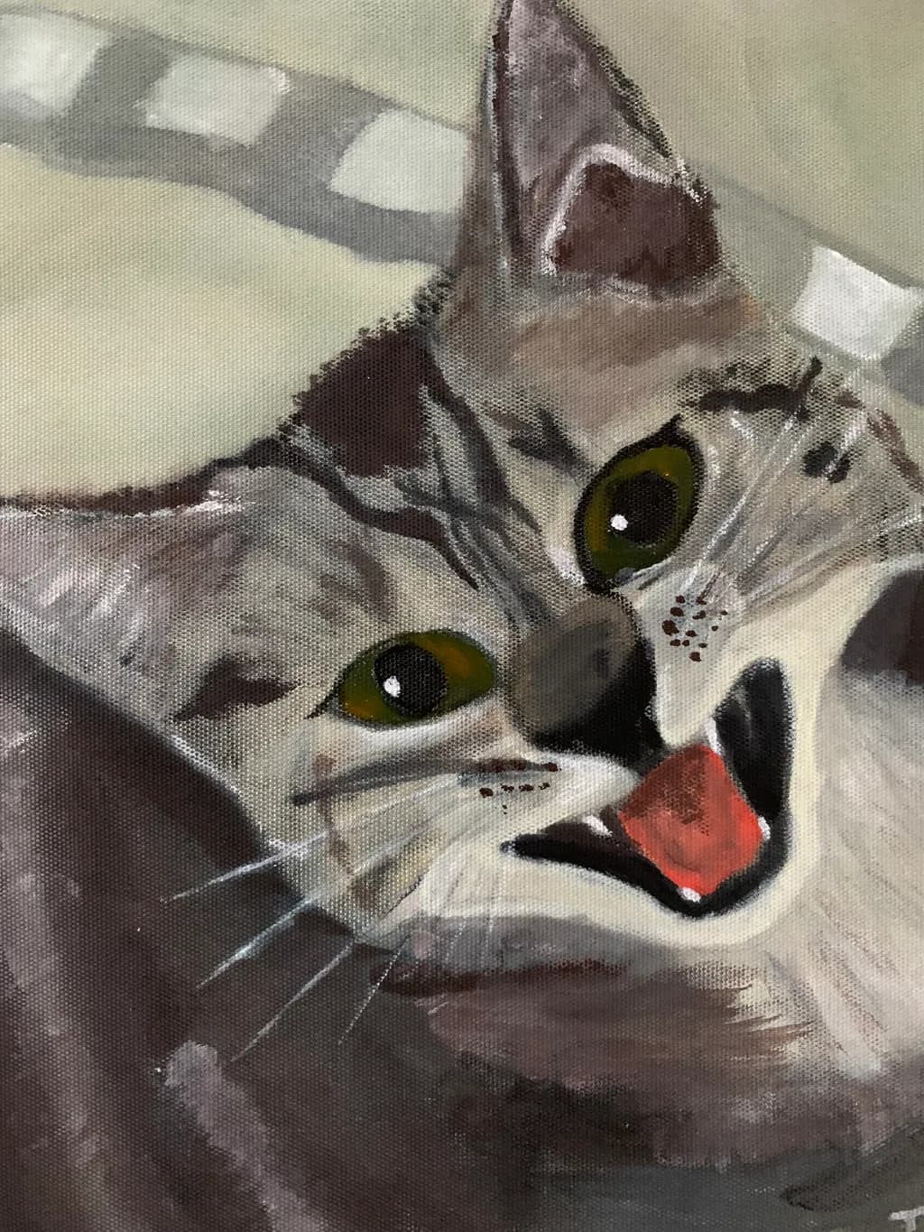 Green-Eyed Cat Portrait