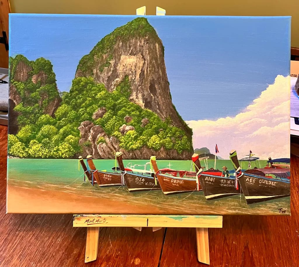 Longtail Boats at the Limestone Island