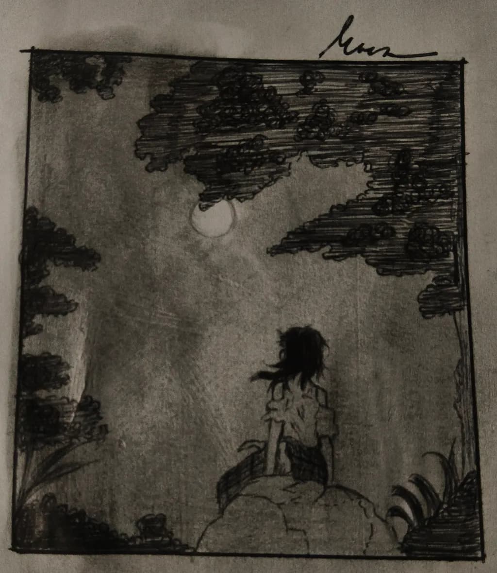 Moonlit Cloud Watcher