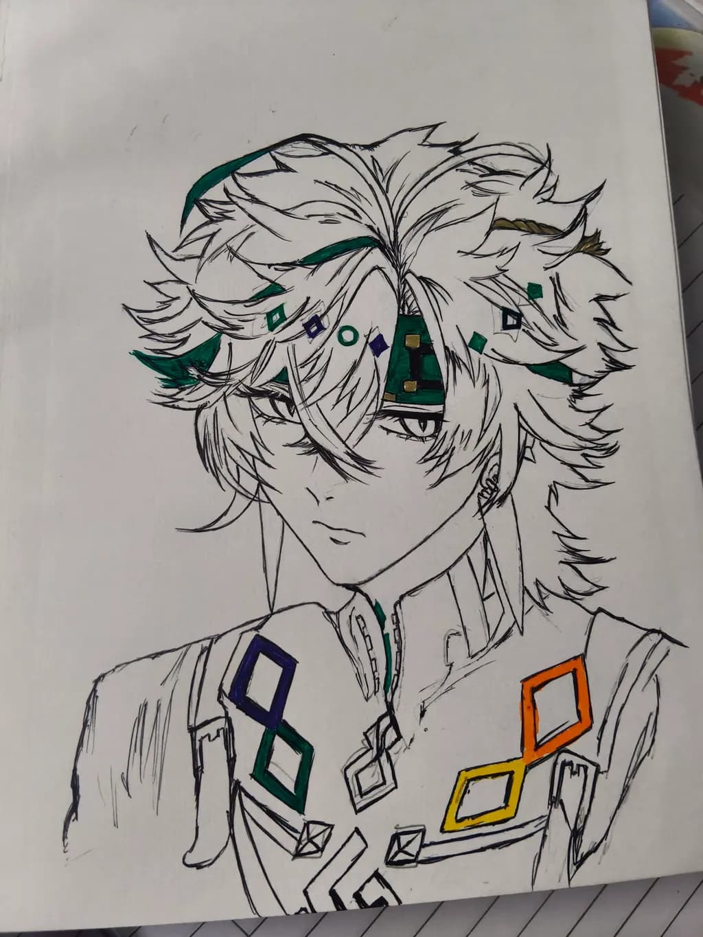 Emerald Geometry Portrait