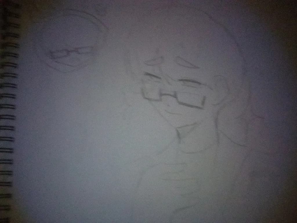Pencil Portrait with Glasses