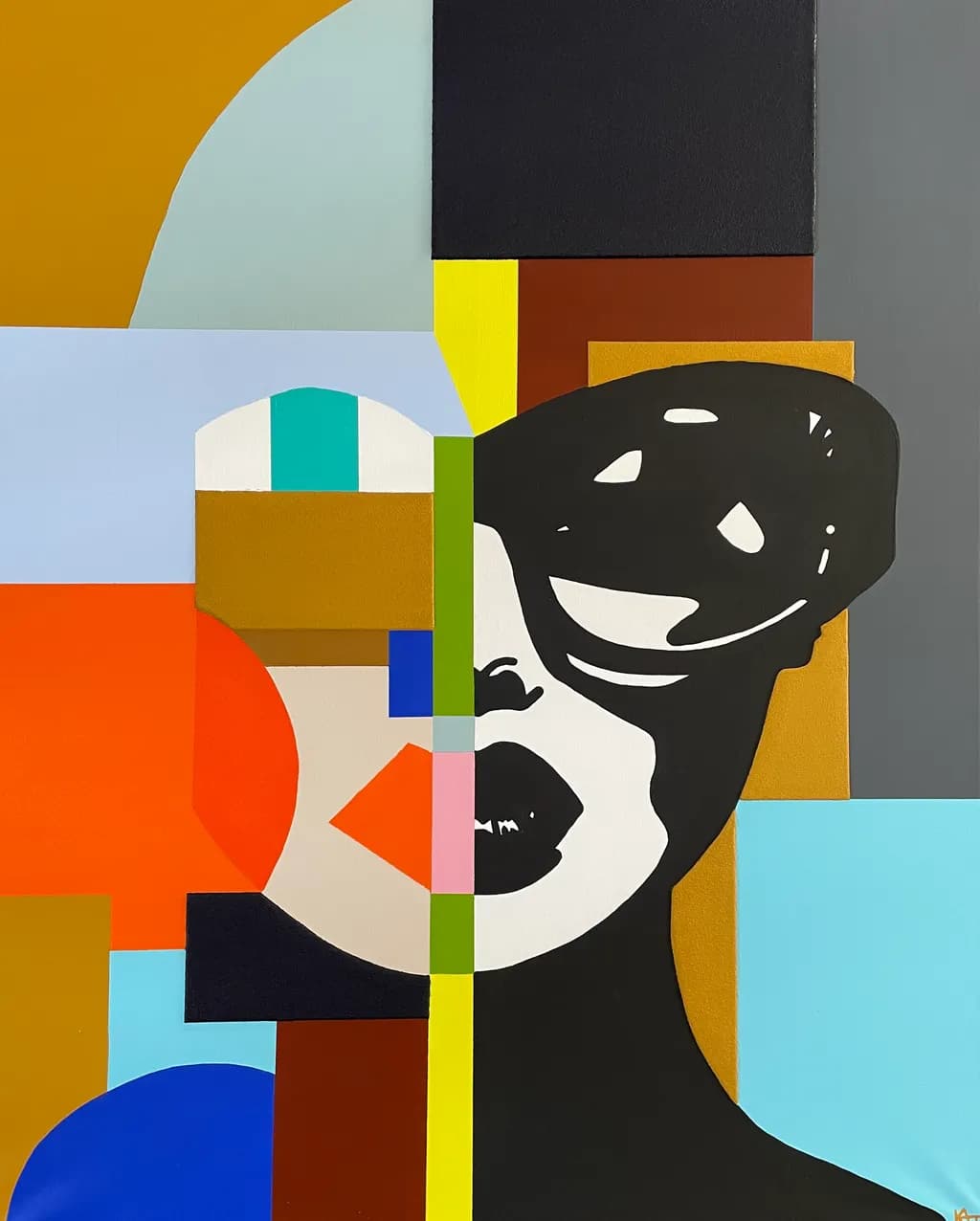 Geometric Portrait in Color