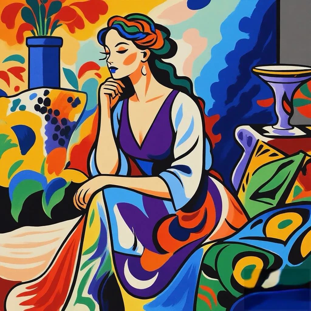 Woman Among Colors