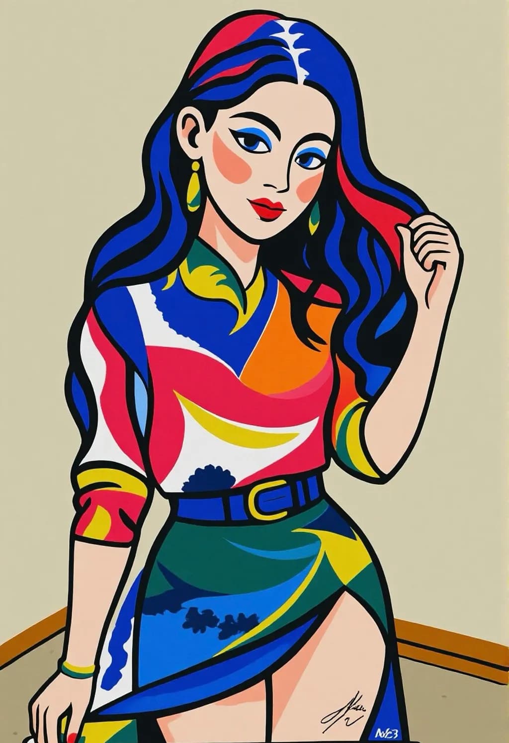 Color Block Portrait