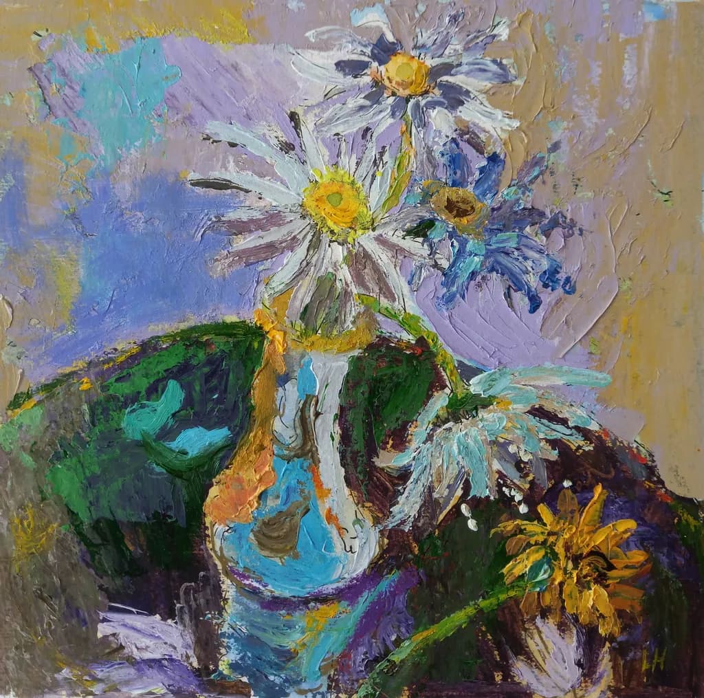 Daisies and Sunflower