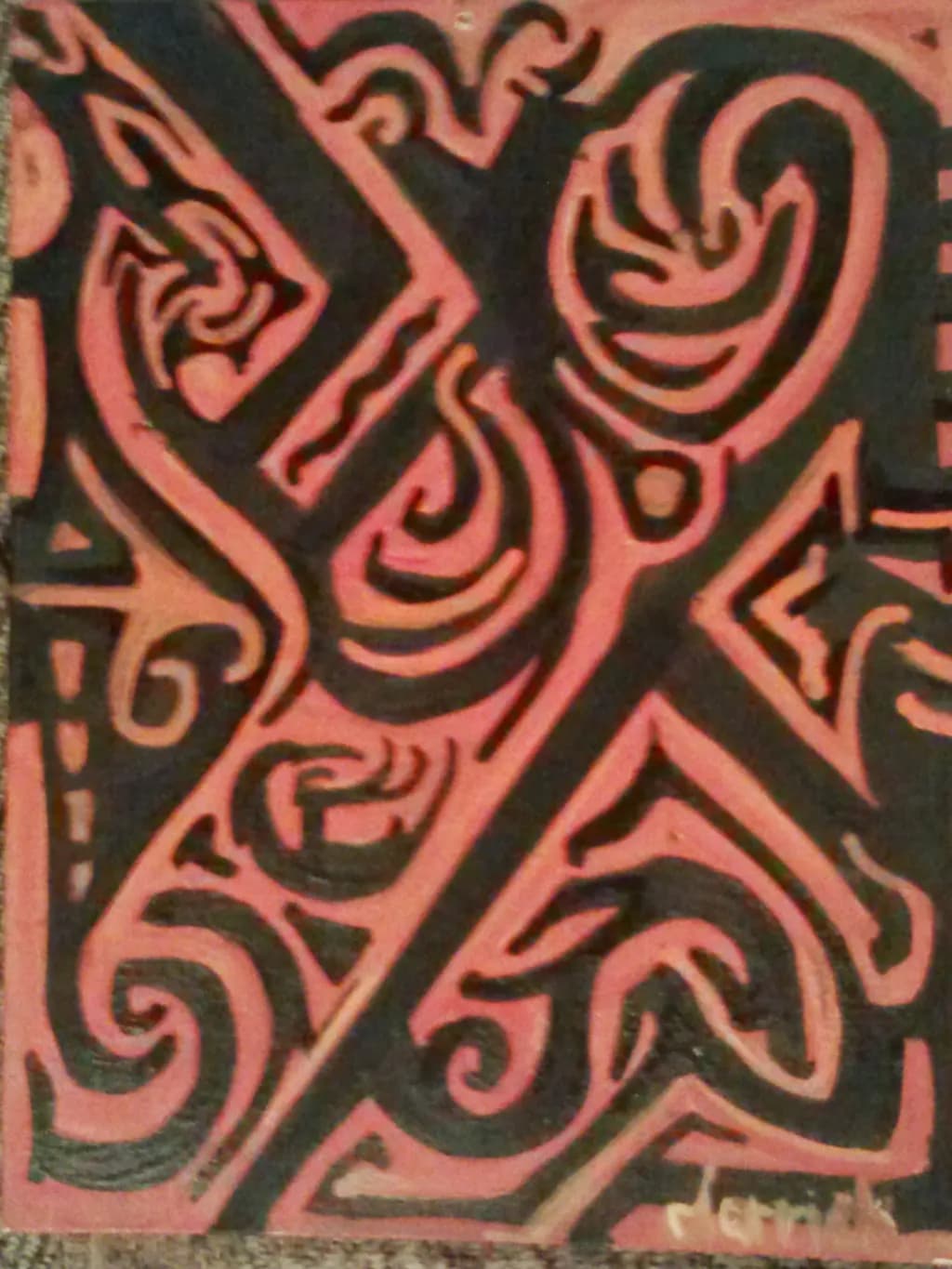 Coral Black Ornament