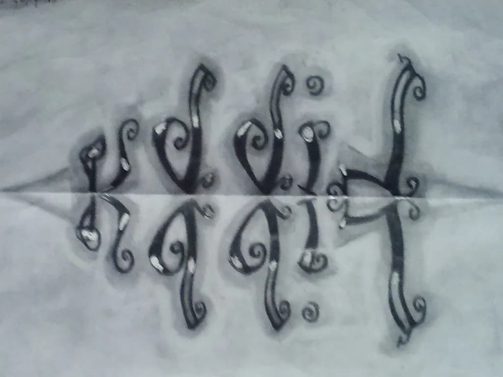 Mirrored Black Forms