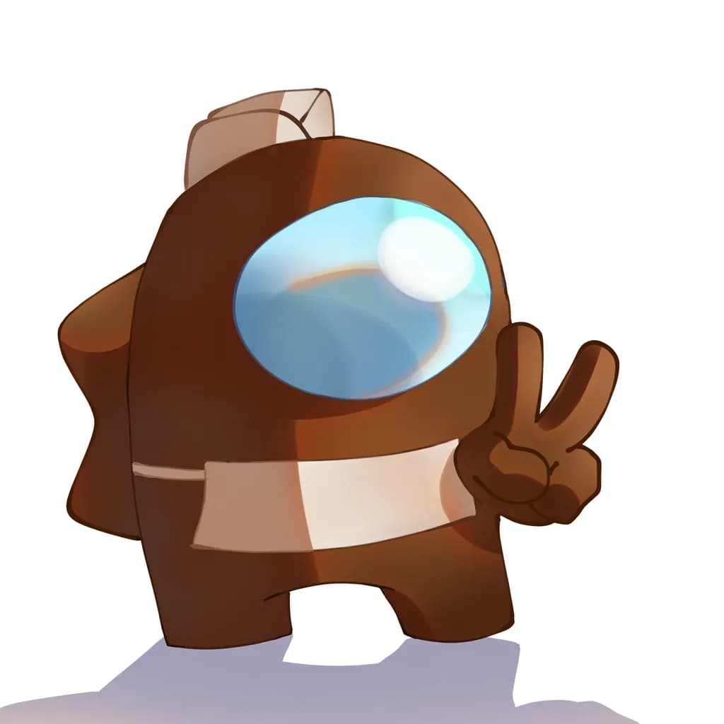 Brown Crewmate Drawing