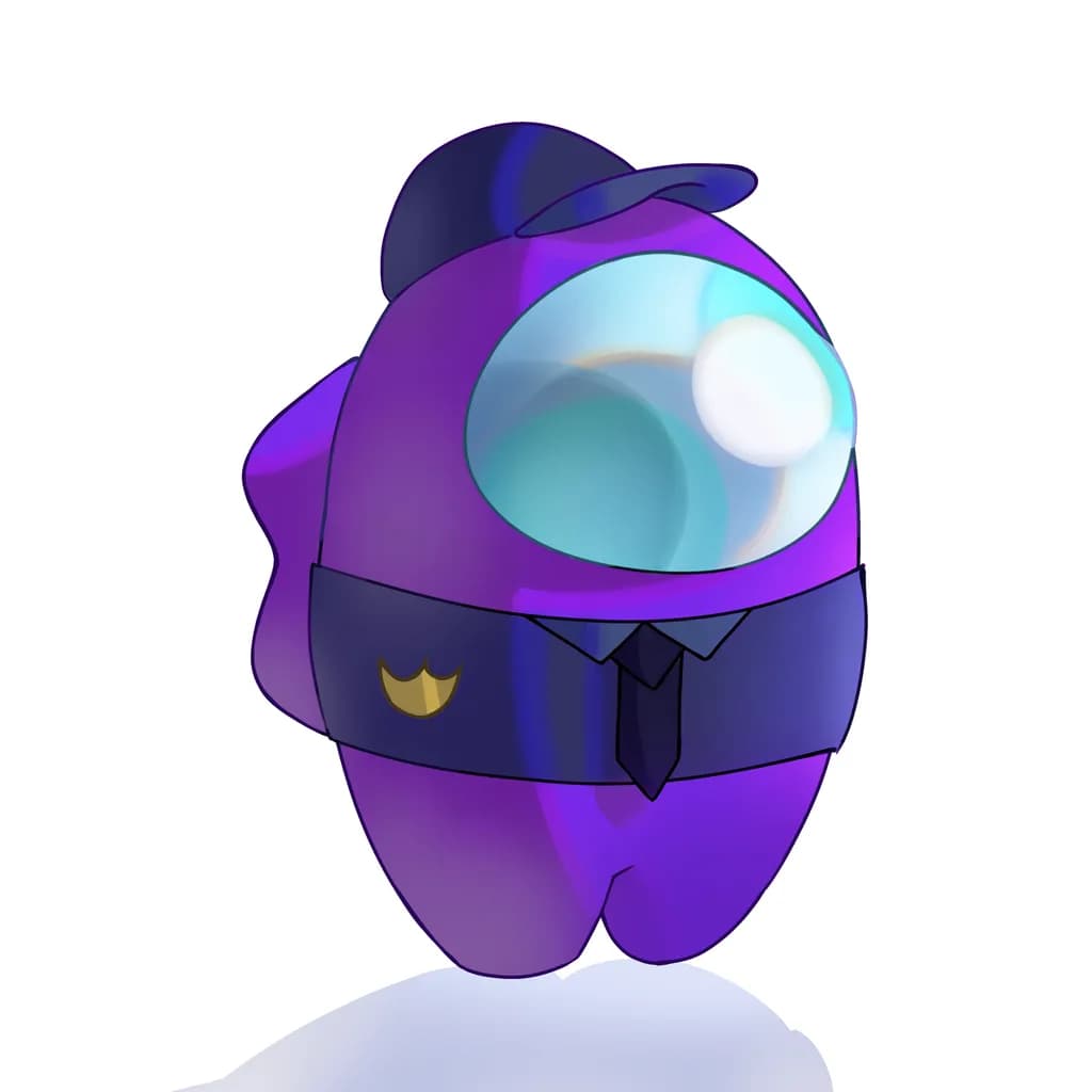 Purple Character Drawing