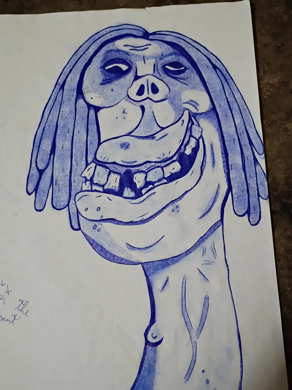 Blue Ink Dreadlock Portrait