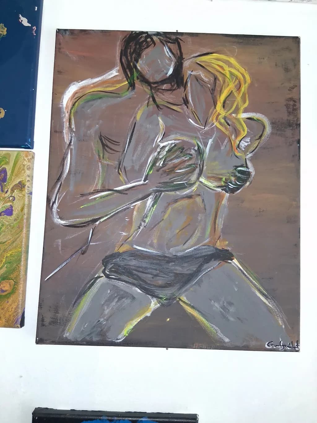 Seated Figure with Yellow Hair