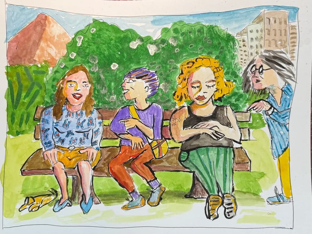 Park Bench Conversation