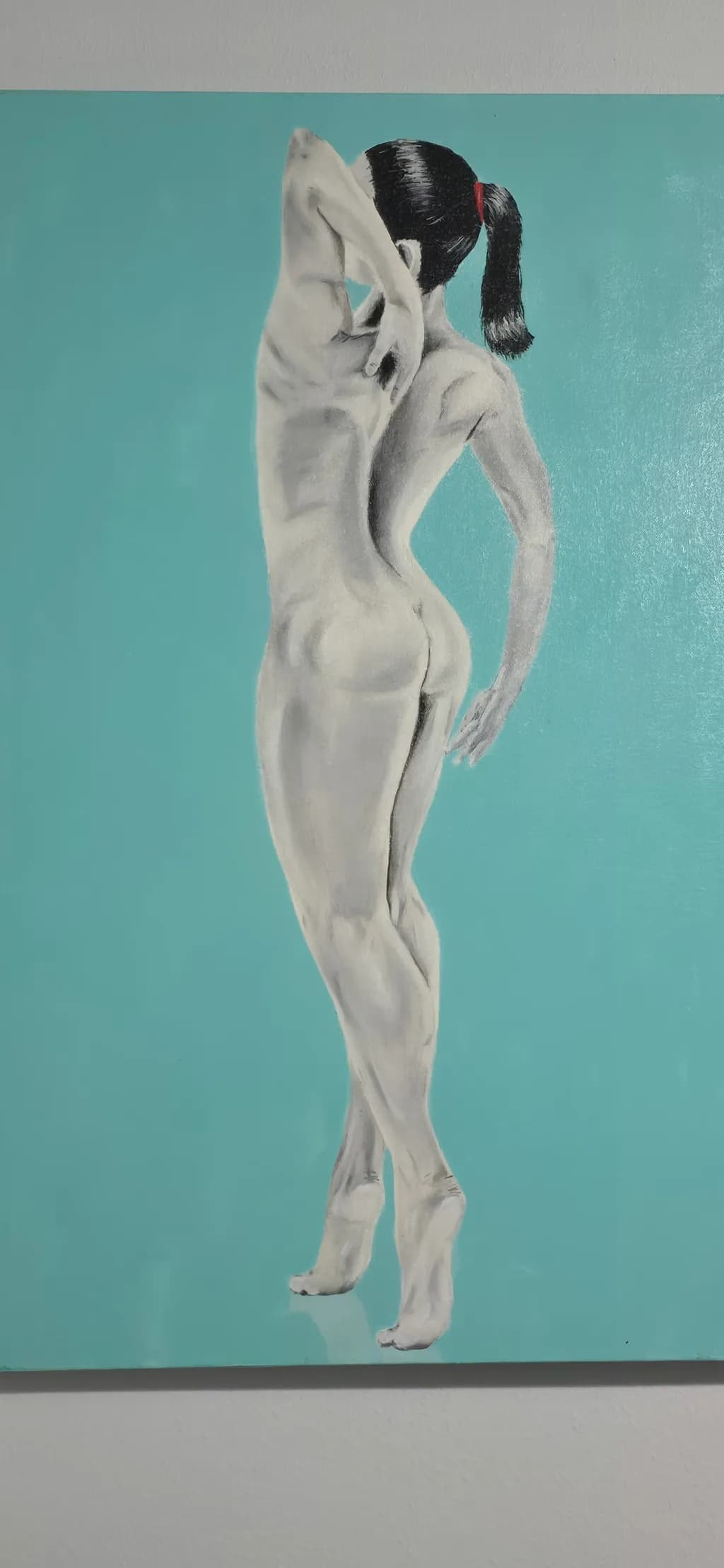 Turquoise Veiled Figure