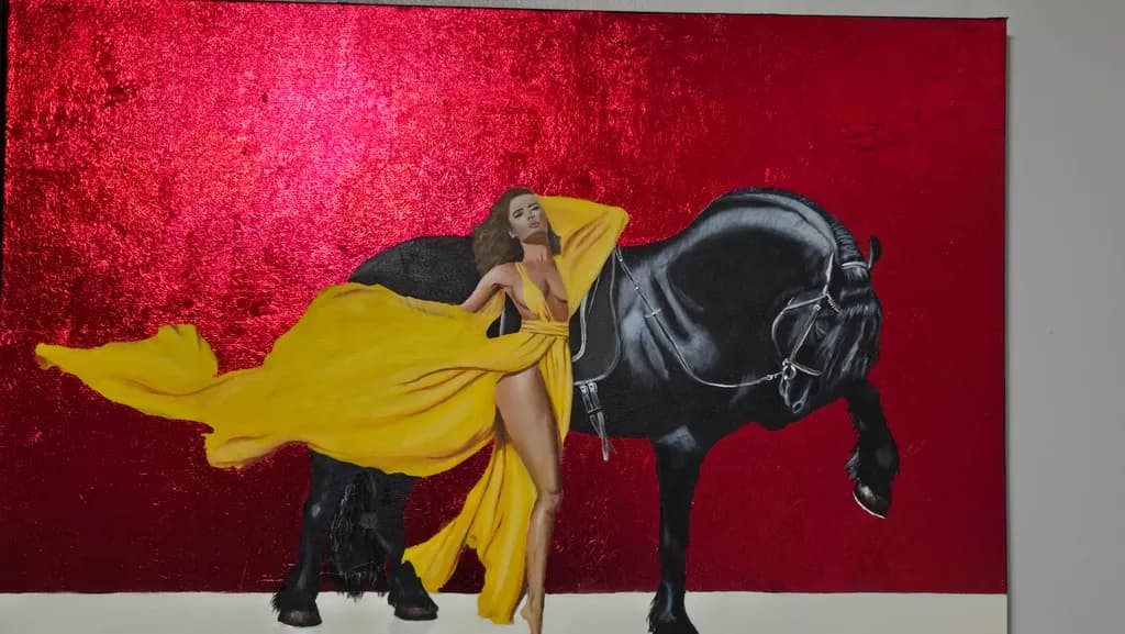 Crimson Horsewoman