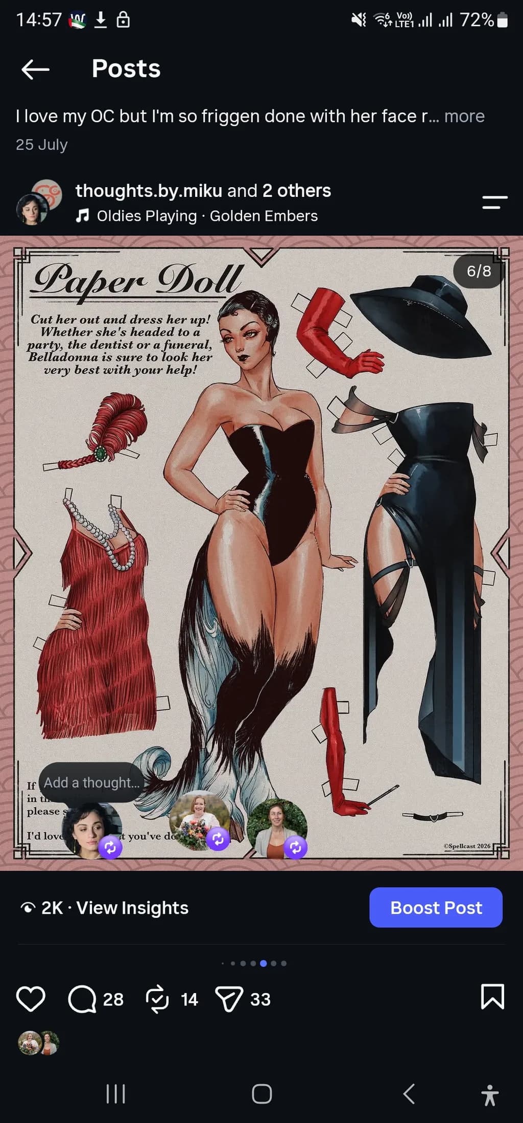 Paper Doll Pin-Up