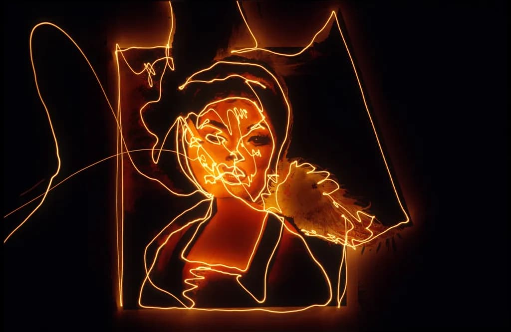 Amber Neon Portrait