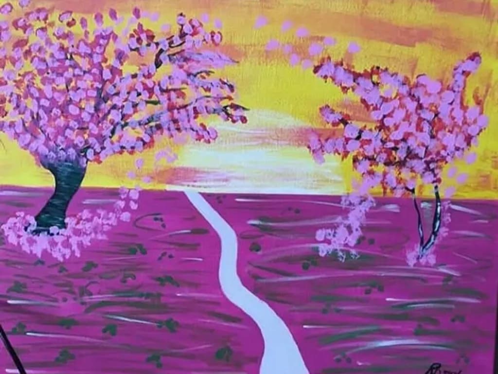 Purple Blossom Path