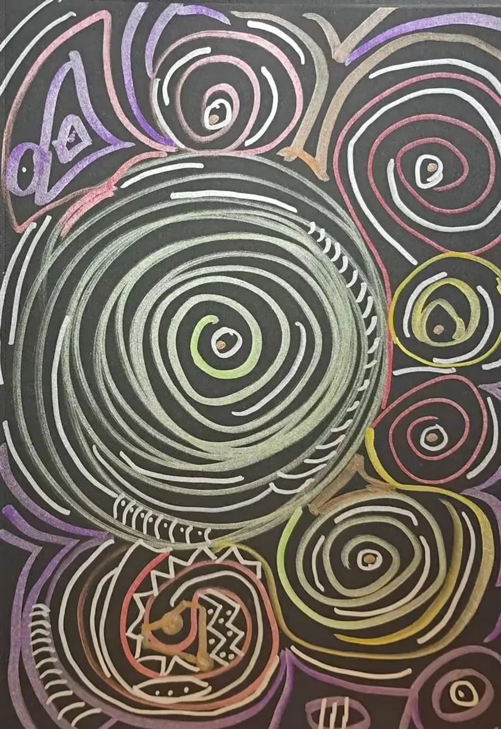 Chalk Spiral Mosaic