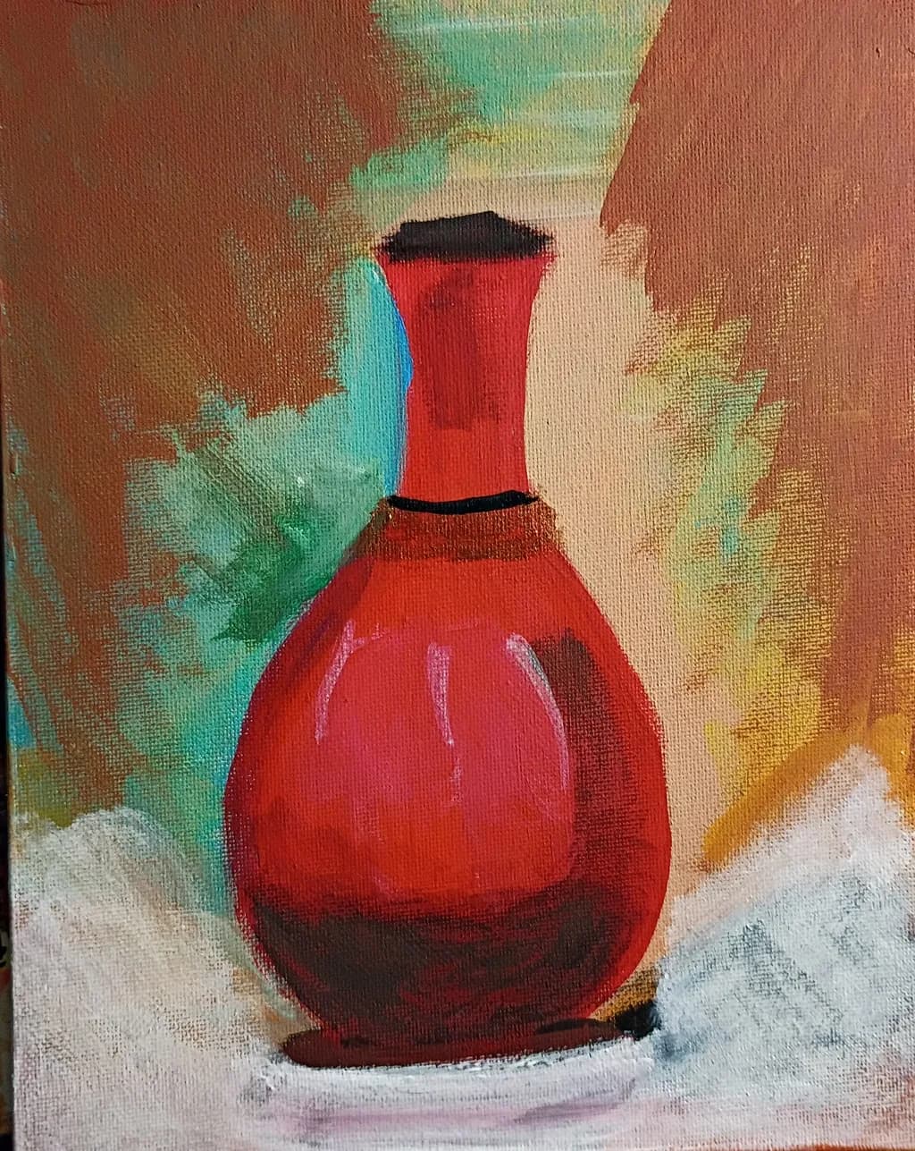 Red Vase Still Life