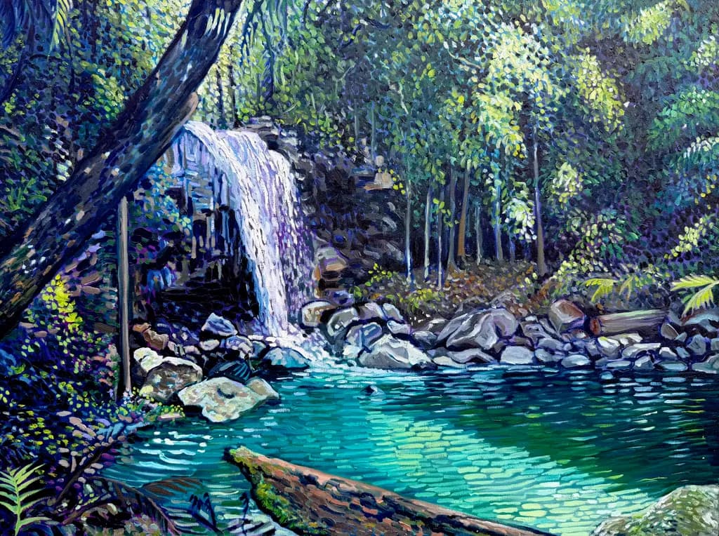 Forest Waterfall Pool