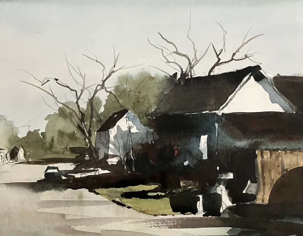 Winter Village Cottage