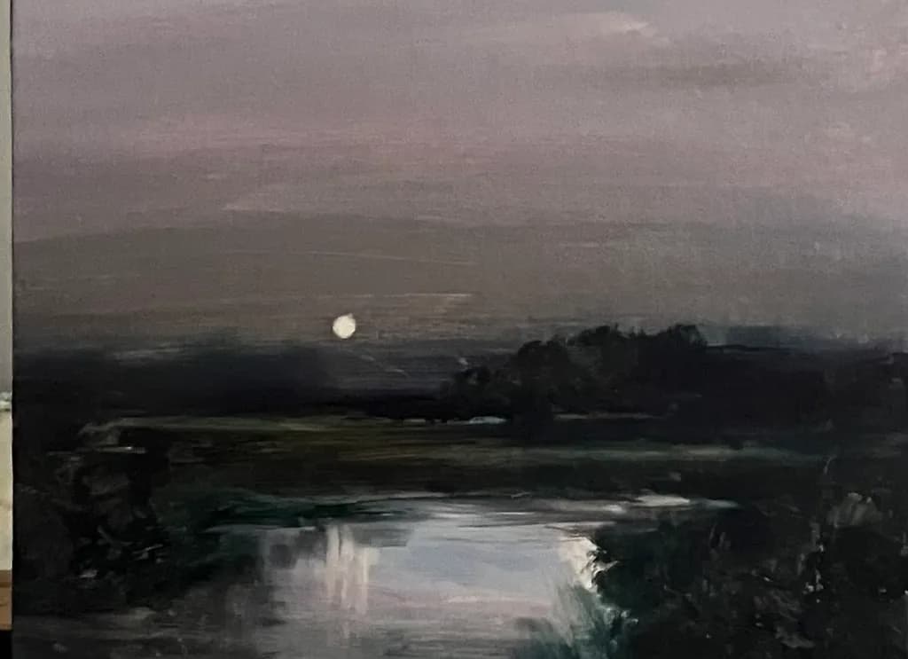 Moonlit Riverbank