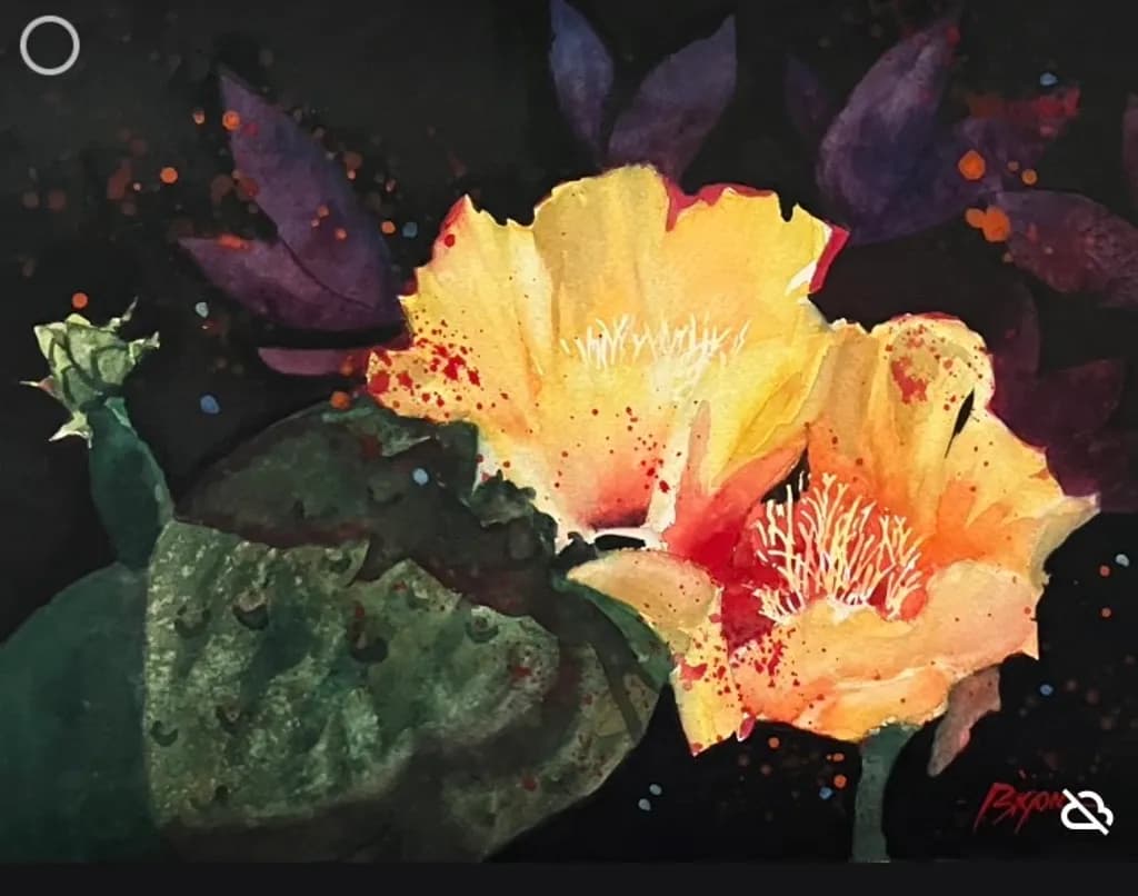 Golden Hibiscus Blooms