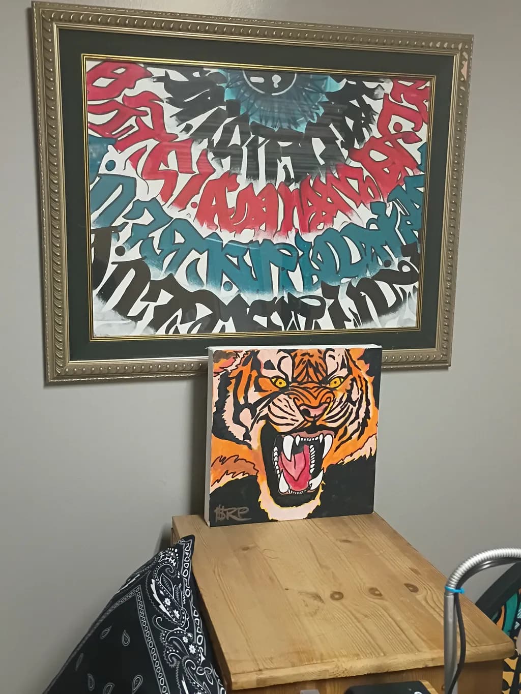 Graffiti Typography in Red and Teal