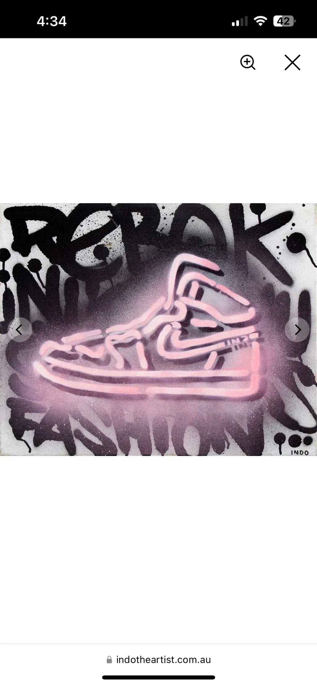 Neon Sneaker Graffiti
