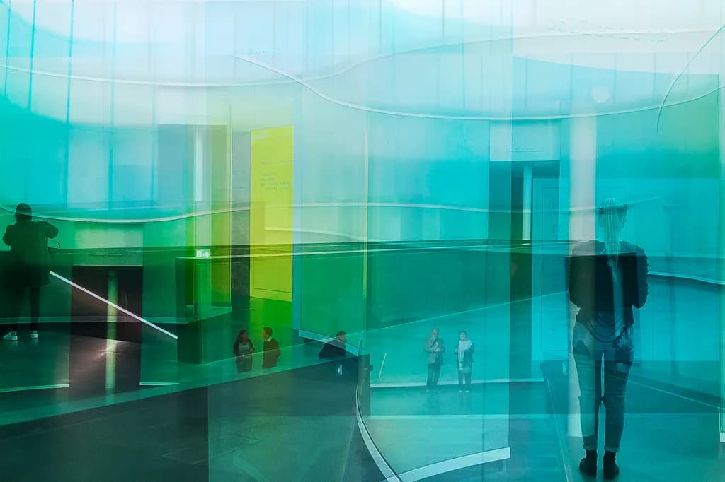 Turquoise Glass Interior