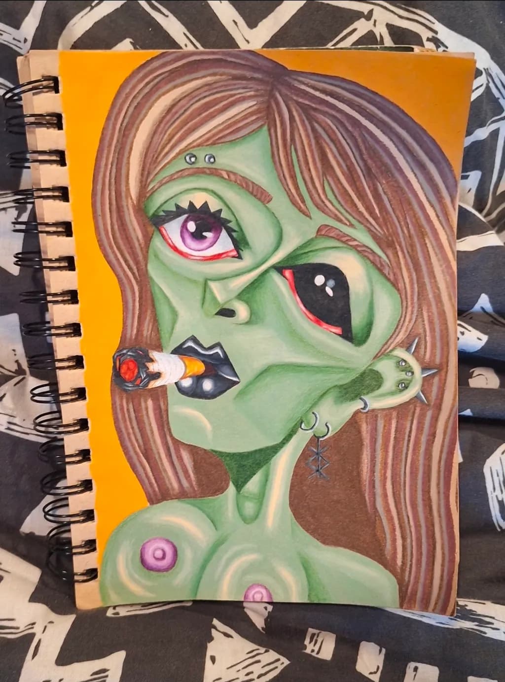 Green Punk Portrait