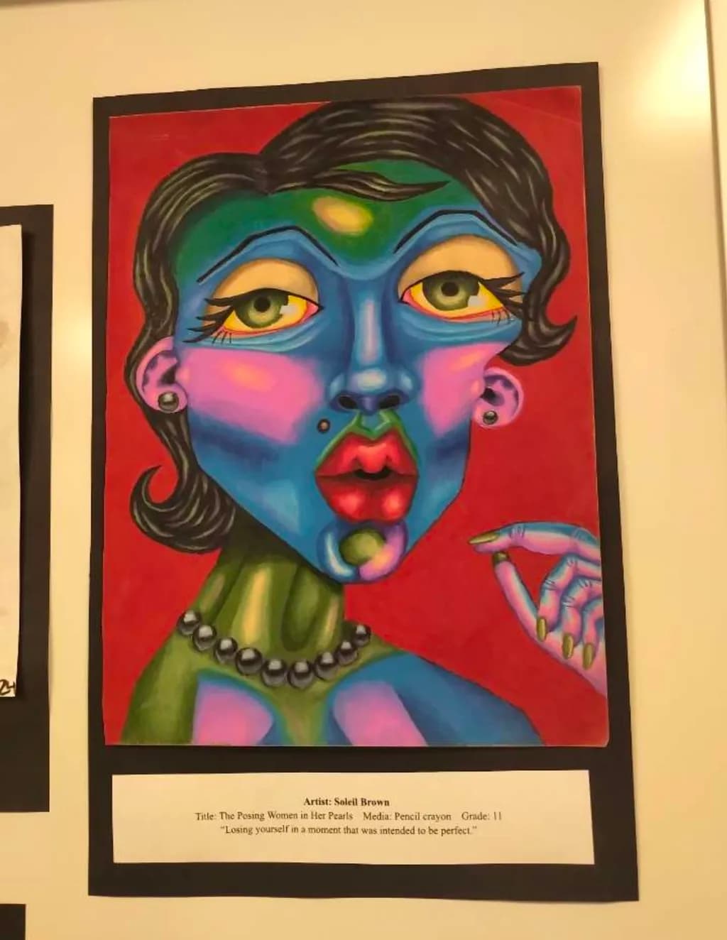 The Posing Woman in Her Pearls