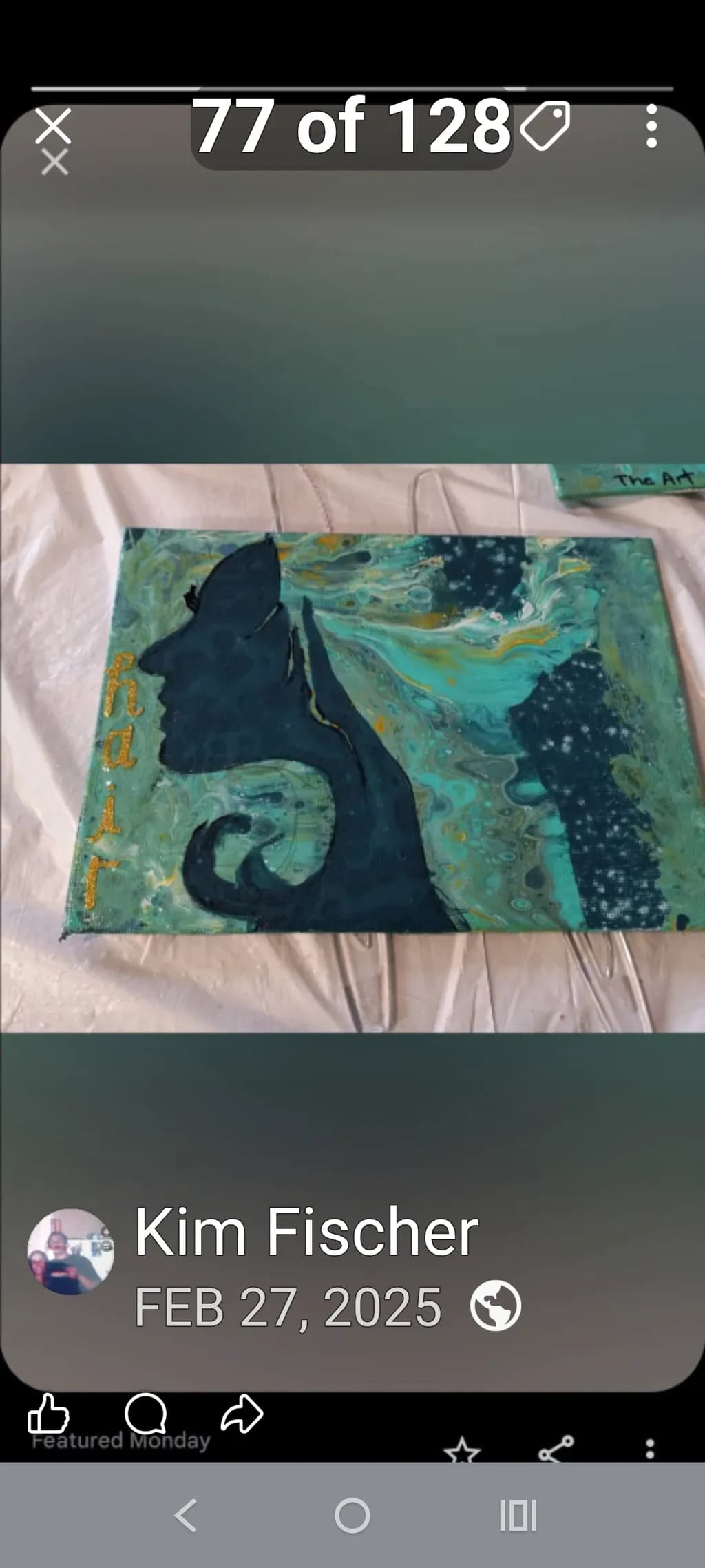 Midnight Cat Marbling