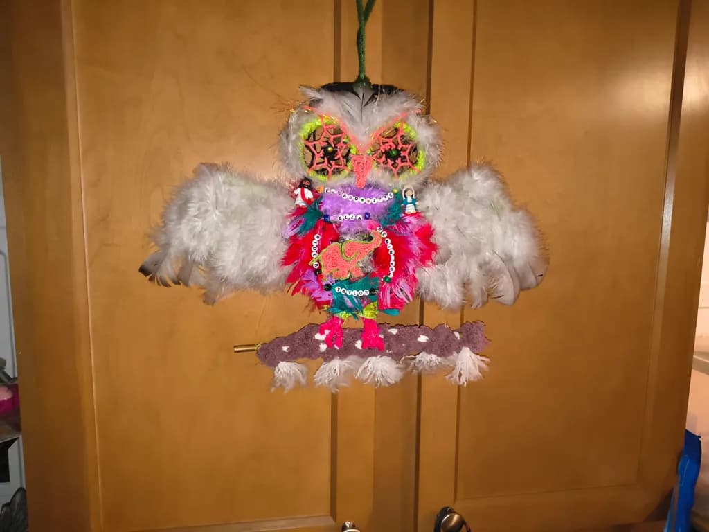 Feathered Owl Ornament