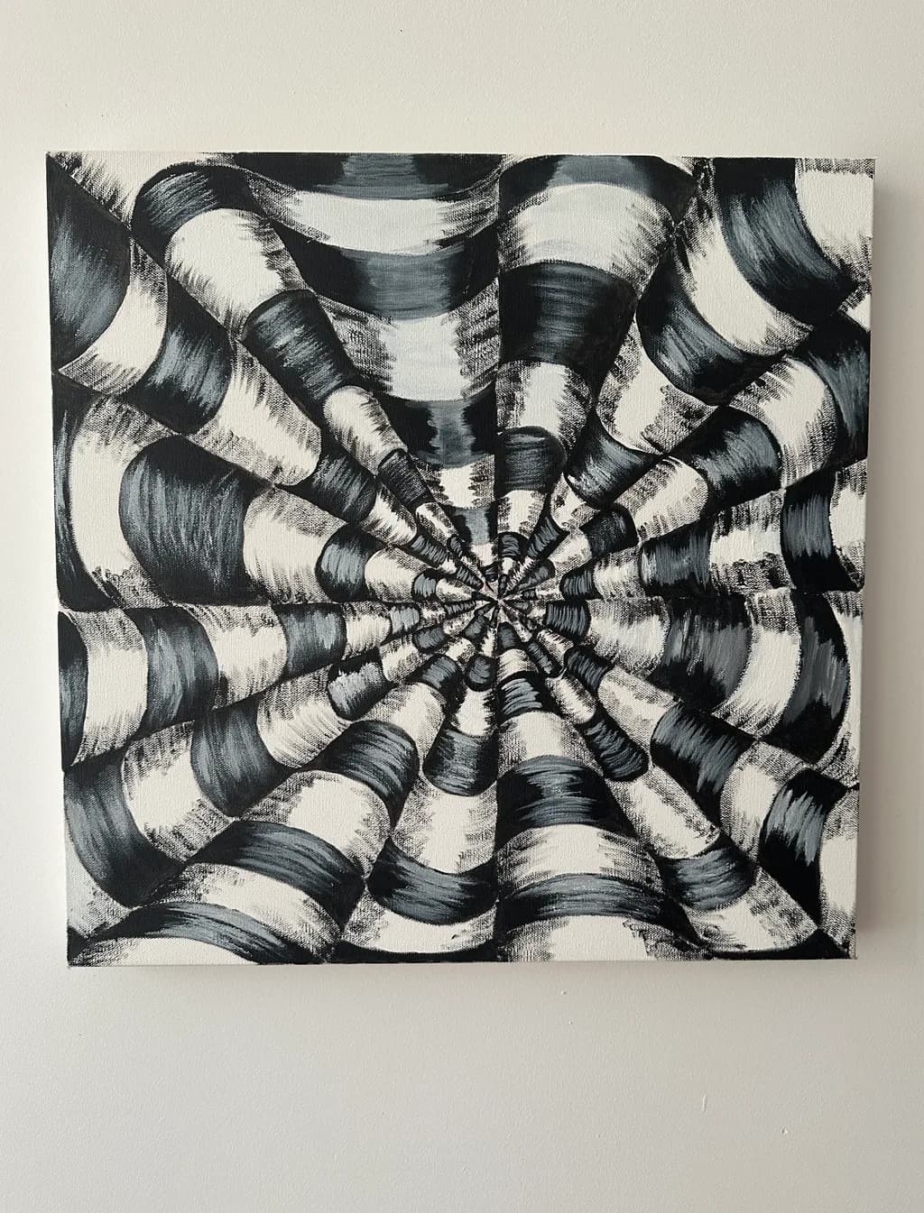Monochrome Radial Ink Pattern