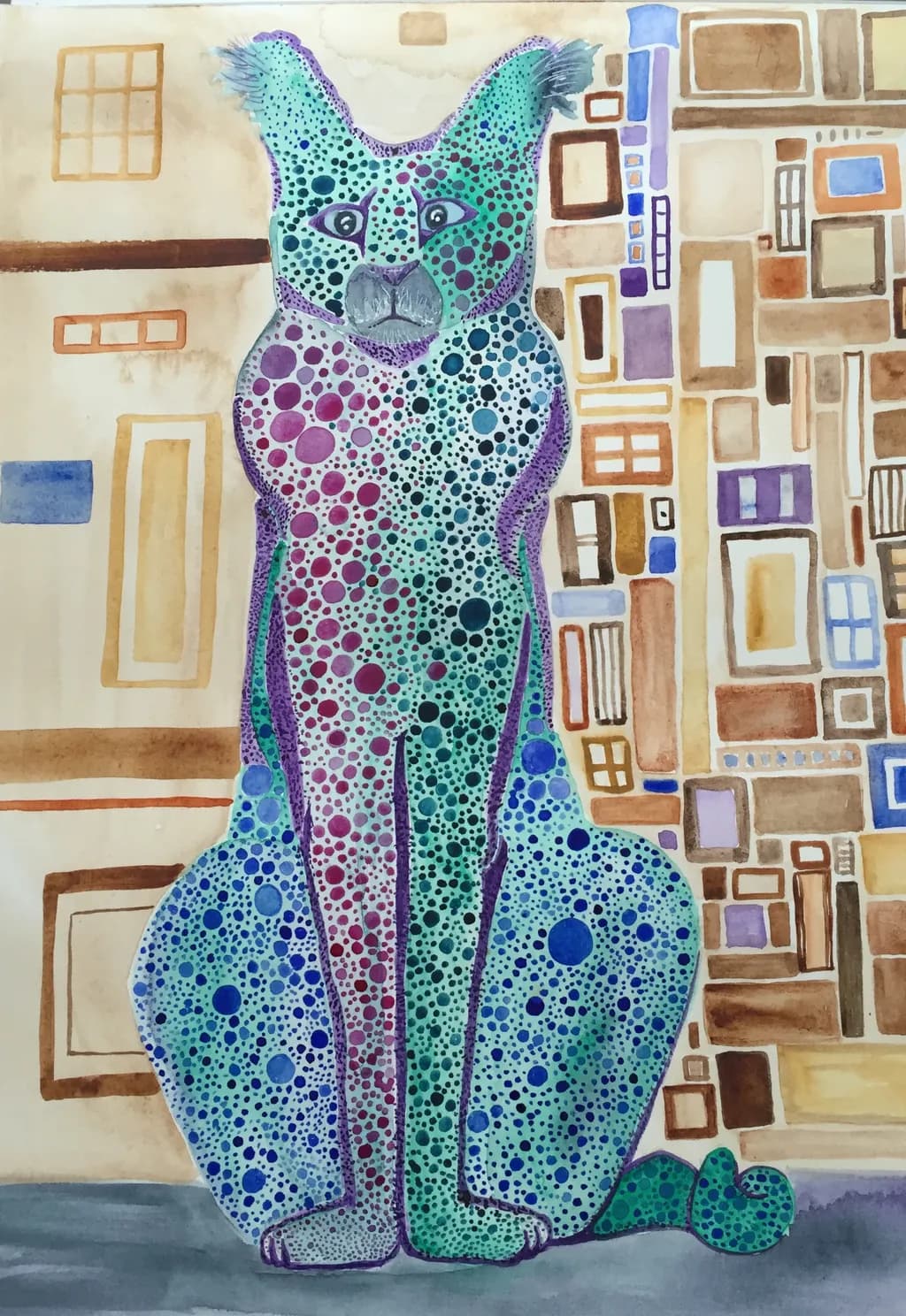 Patterned Cat Portrait