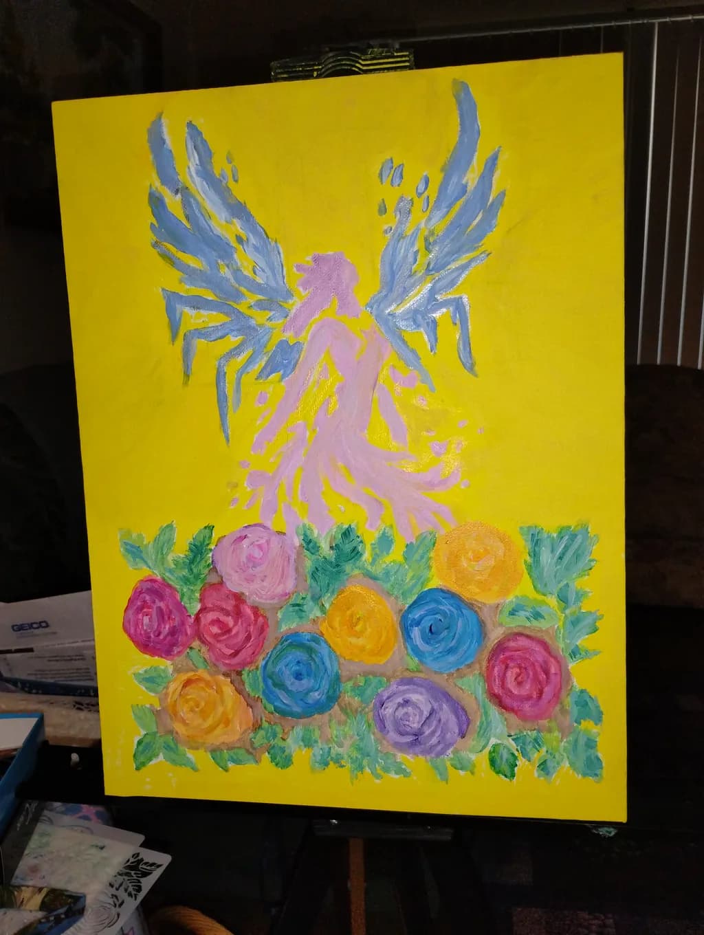 Angel Among Roses